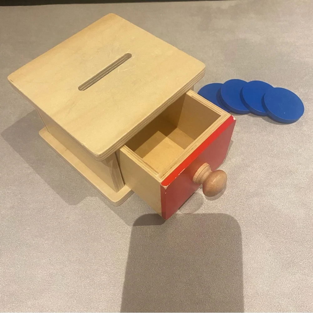 *SOLD* Montessori Toddler Coin Drop Box - Picture 2 of 6